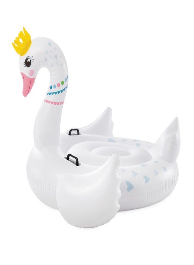 VWretails Inflatable Ride-On Swim Float for Kids, Childrens & Adults. Summer Fun Beach Floatie Perfect for Summer Water Adventures of Age 3+ (Magical Swan Ride-On + Hand Pump) - Image 2